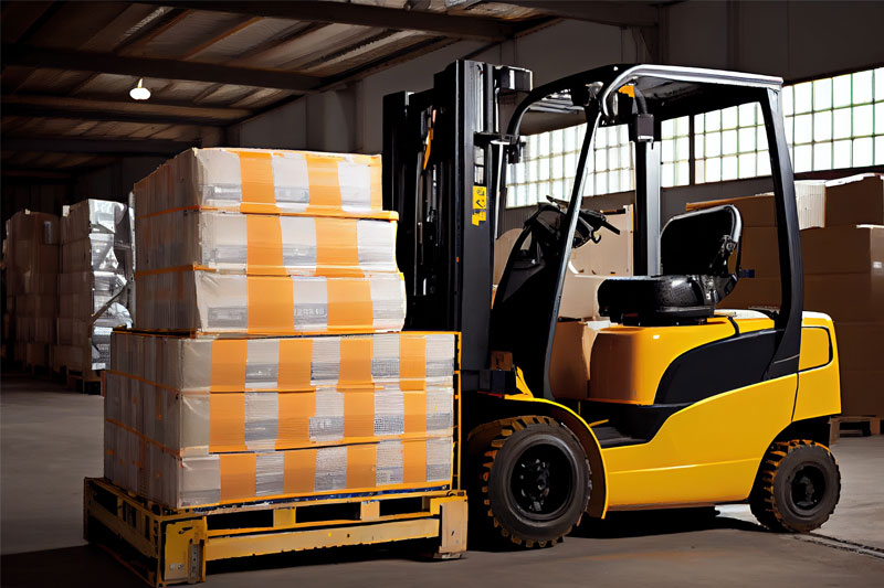 Carretilla Elevadora cargada con palet